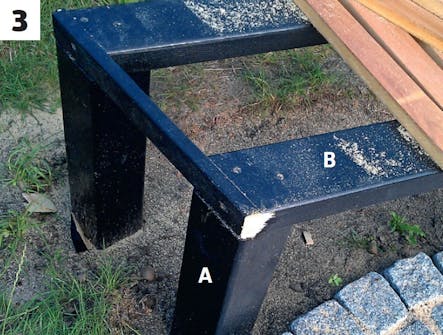 Eldstad med bänkar Eldstad med bänkar